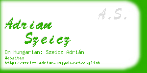 adrian szeicz business card