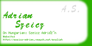 adrian szeicz business card